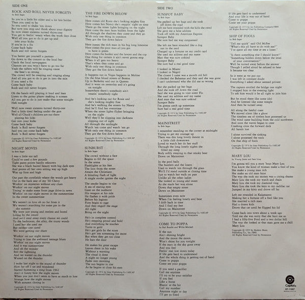 Bob Seger And The Silver Bullet Band : Night Moves (LP, Album, RE)