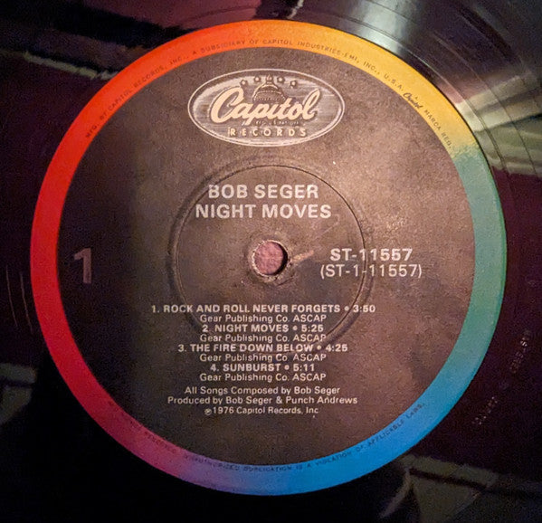Bob Seger And The Silver Bullet Band : Night Moves (LP, Album, RE)