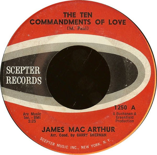 James Mac Arthur* : The Ten Commandments Of Love (7", Single)