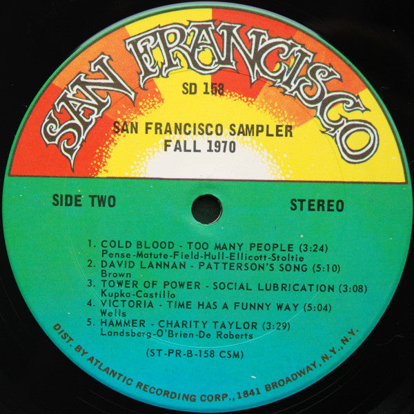 Various : San Francisco Sampler - Fall 1970 (LP, Smplr, CSM)