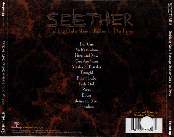 Seether : Holding Onto Strings Better Left To Fray (CD, Album)