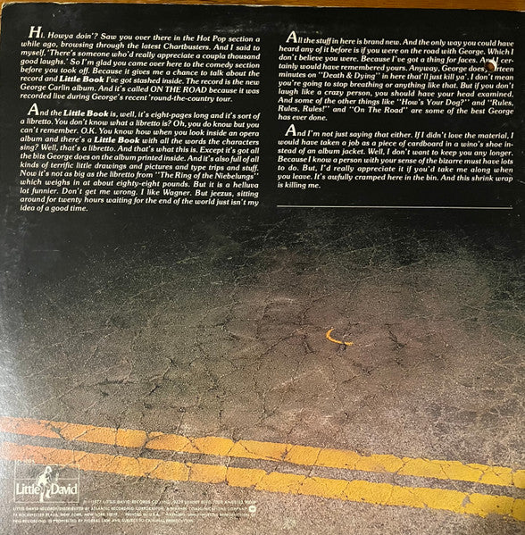 George Carlin : On The Road (LP, Album, Promo)