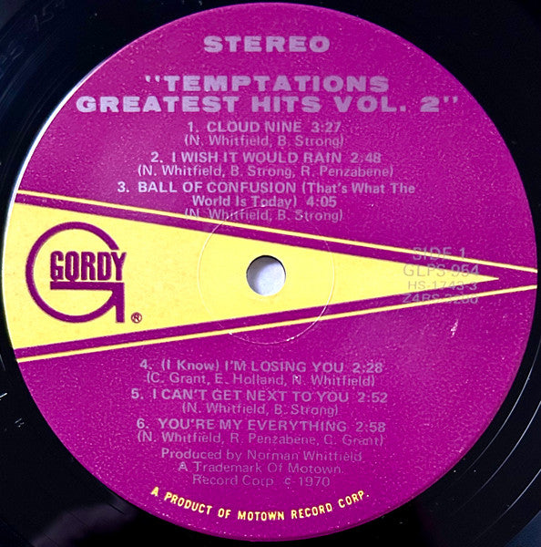 Temptations* : Greatest Hits II (LP, Comp, Str)