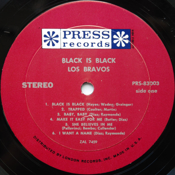 Los Bravos : Black Is Black (LP, Album, Mon)