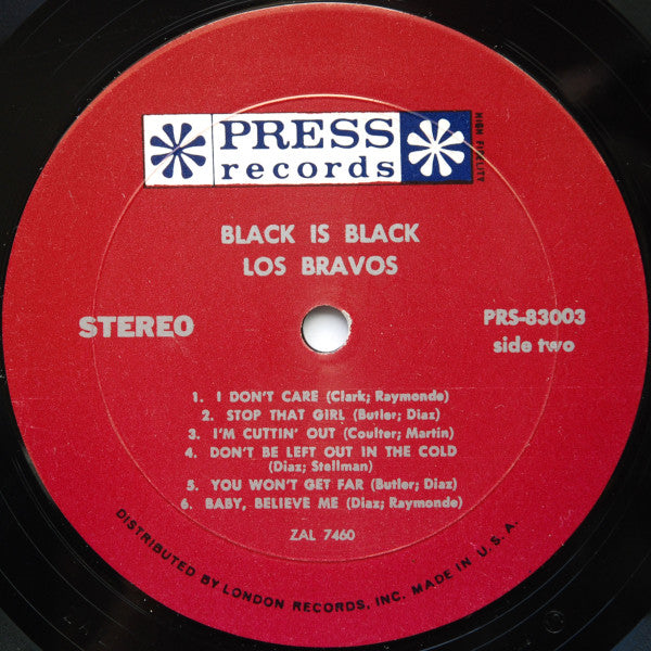 Los Bravos : Black Is Black (LP, Album, Mon)