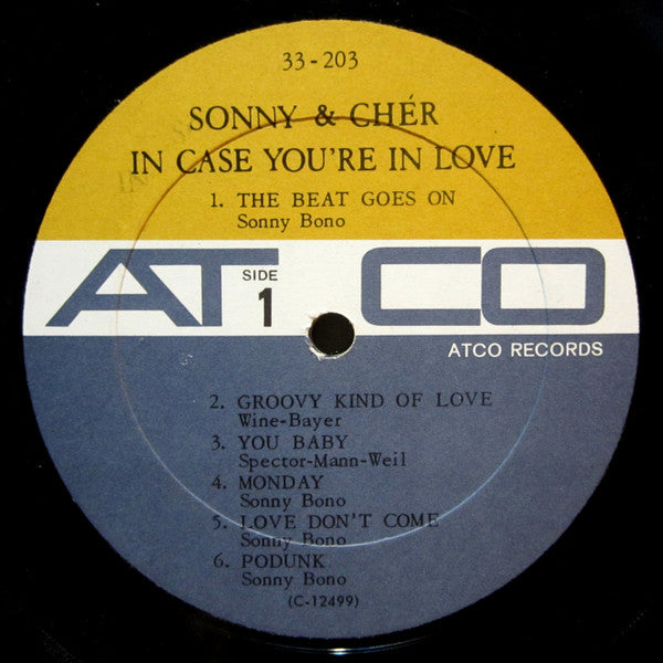 Sonny & Chér* : In Case You're In Love (LP, Album, Mono)