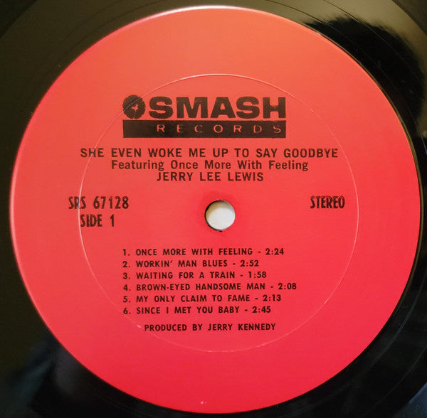 Jerry Lee Lewis : She Even Woke Me Up To Say Goodbye (LP, Album, Ter)