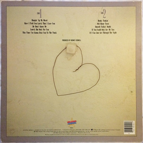 Sissy Spacek (2) : Hangin' Up My Heart (LP, Album)