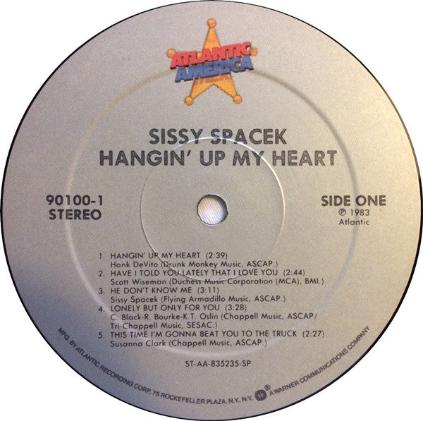 Sissy Spacek (2) : Hangin' Up My Heart (LP, Album)