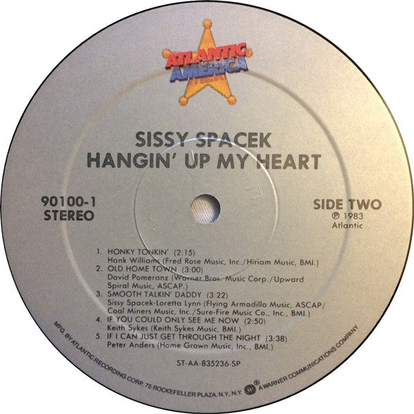 Sissy Spacek (2) : Hangin' Up My Heart (LP, Album)