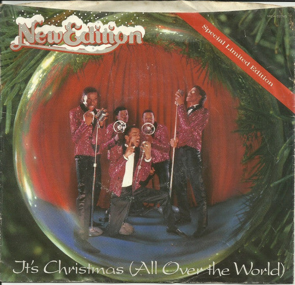 New Edition : It's Christmas (All Over The World) (7", Single, Ltd, Red)