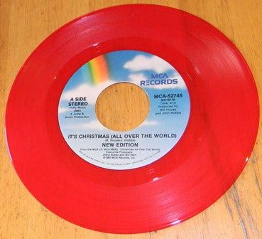 New Edition : It's Christmas (All Over The World) (7", Single, Ltd, Red)