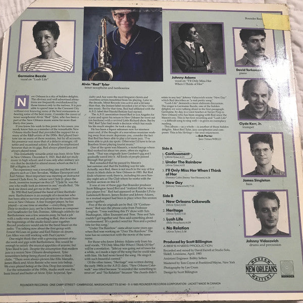 Alvin "Red" Tyler* With Johnny Adams And Germaine Bazzle : Heritage (LP, Album)