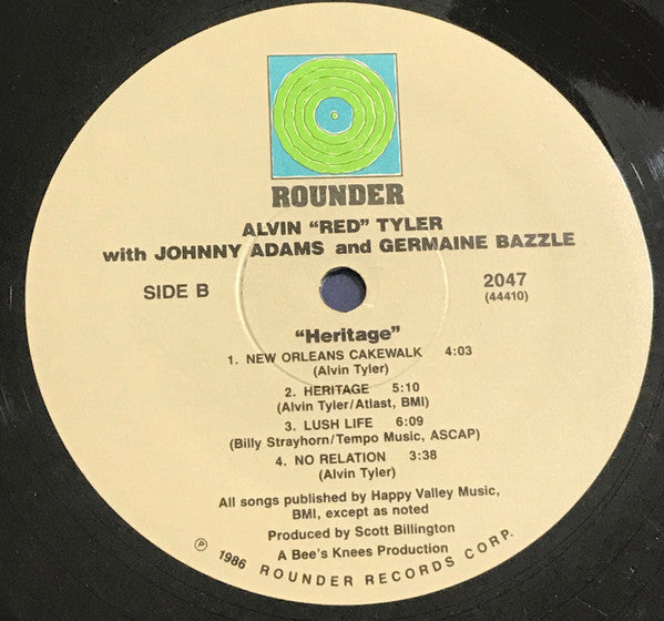 Alvin "Red" Tyler* With Johnny Adams And Germaine Bazzle : Heritage (LP, Album)