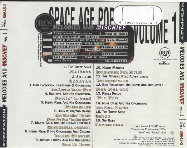 Various : Space Age Pop Vol. 1 (Melodies And Mischief) (CD, Comp)