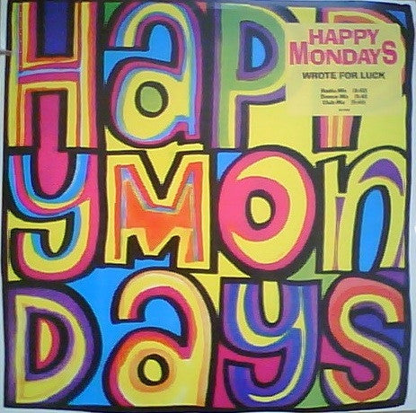 Happy Mondays : Wrote For Luck (12", Promo, Com)