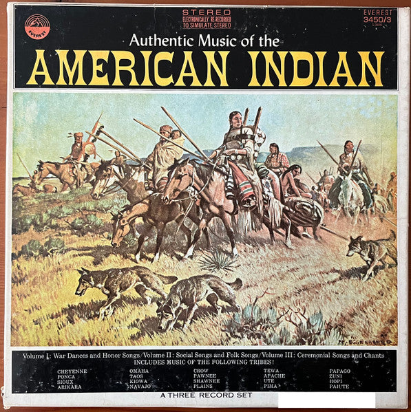 Various : Authentic Music Of The American Indian (3xLP, Album + Box, Album)