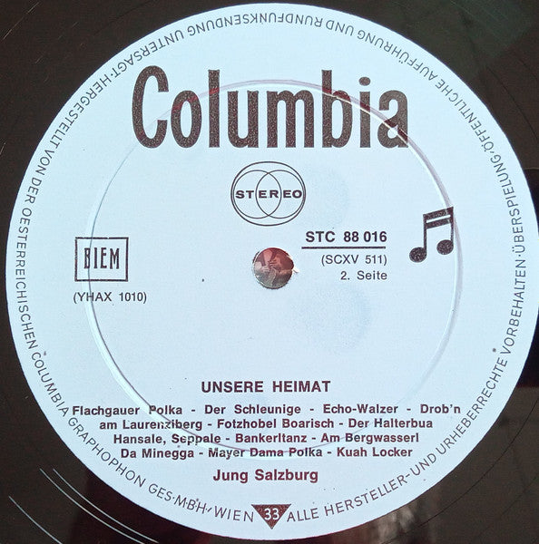 Jung Salzburg* : Unsere Heimat (LP, Album)