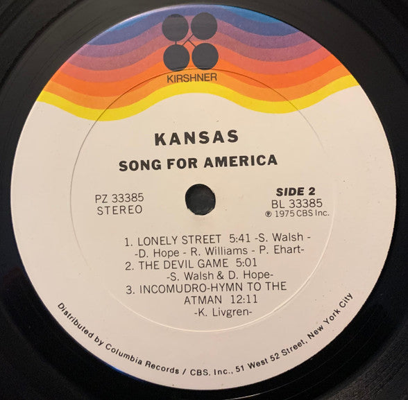 Kansas (2) : Song For America (LP, Album, Ter)