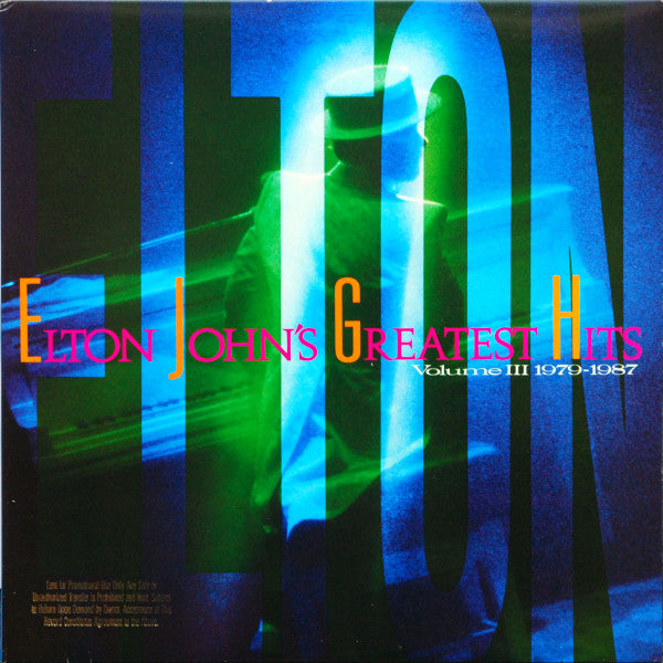 Elton John : Greatest Hits Volume III, 1979-1987 (LP, Comp, All)