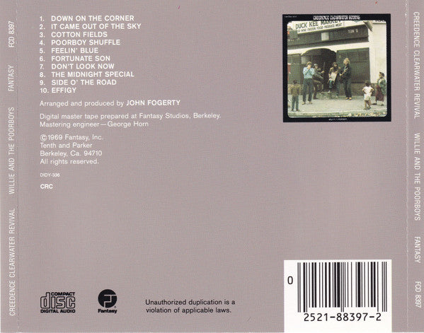 Creedence Clearwater Revival : Willy And The Poor Boys (CD, Album, Club, RE)