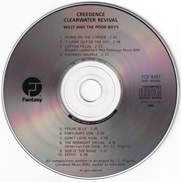 Creedence Clearwater Revival : Willy And The Poor Boys (CD, Album, Club, RE)