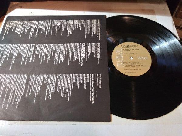 D. J. Rogers : It's Good To Be Alive (LP, Album, RCA)