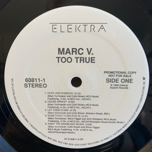 Marc V. : Too True (LP, Album, Promo)