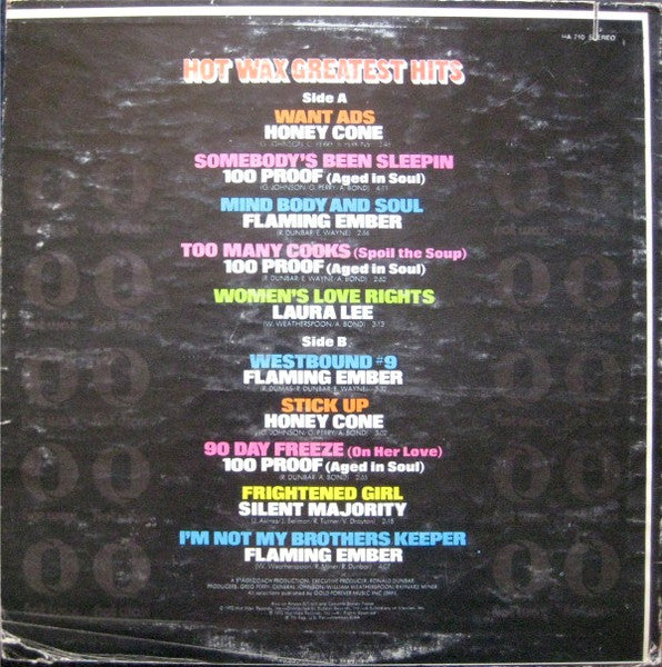 Various : Hot Wax Greatest Hits (LP, Comp)