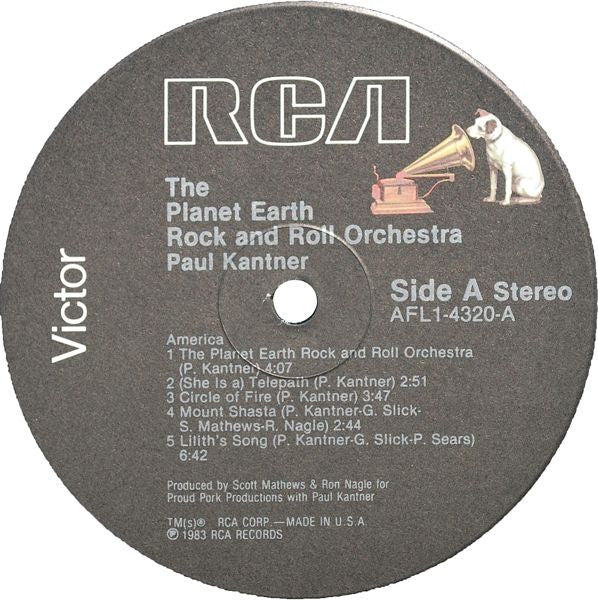 Paul Kantner : Planet Earth Rock And Roll Orchestra (LP, Album, Ind)