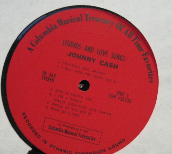 Johnny Cash : Legends And Love Songs (LP, Comp)