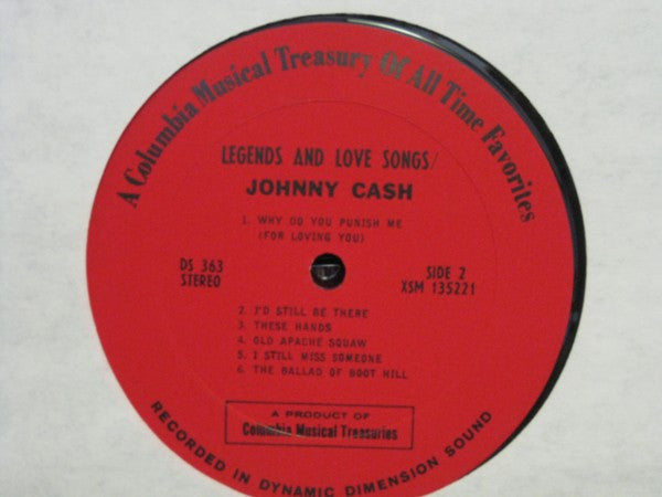 Johnny Cash : Legends And Love Songs (LP, Comp)