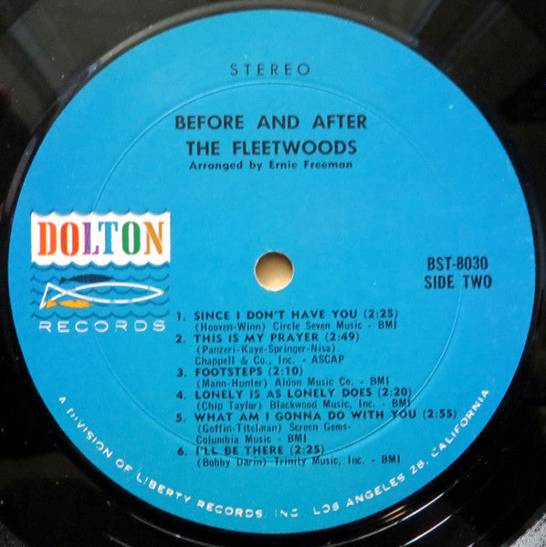 The Fleetwoods : Before And After (LP, Album)