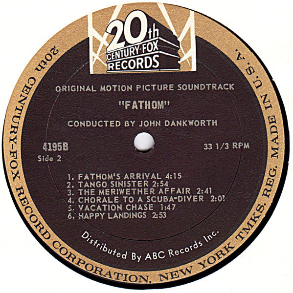 John Dankworth : Fathom (Original Motion Picture Soundtrack Album) (LP, Album, Mono)