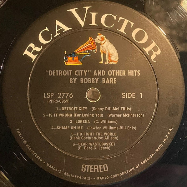 Bobby Bare : Detroit City And Other Hits By Bobby Bare (LP, Album)