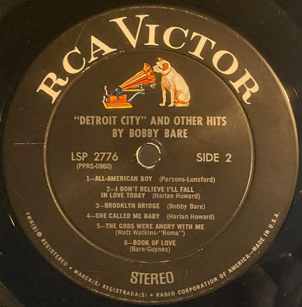 Bobby Bare : Detroit City And Other Hits By Bobby Bare (LP, Album)