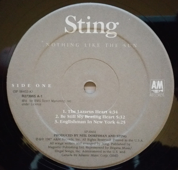 Sting : ...Nothing Like The Sun (2xLP, Album, Club, BMG)