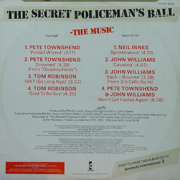 Various : The Secret Policeman's Ball - The Music (LP, Album)