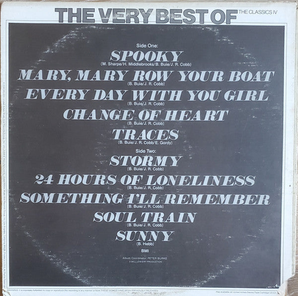The Classics IV : The Very Best Of The Classics IV (LP, Comp)