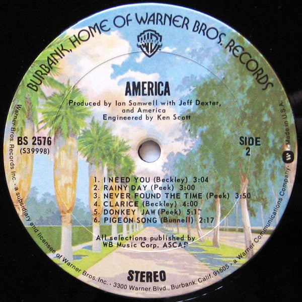 America (2) : America (LP, Album, RE, Ter)