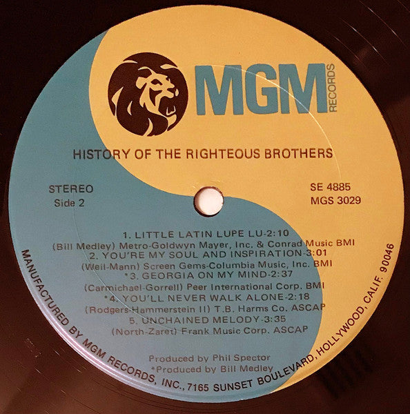 The Righteous Brothers : The History Of The Righteous Brothers (LP, Comp, Ter)