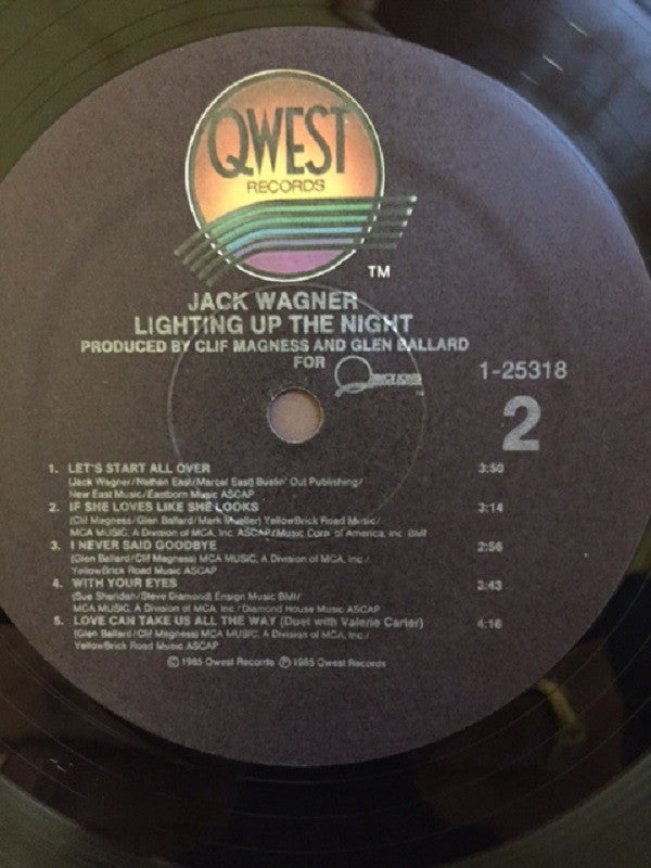 Jack Wagner : Lighting Up The Night (Vinyl, VG+) – Square Cat Vinyl