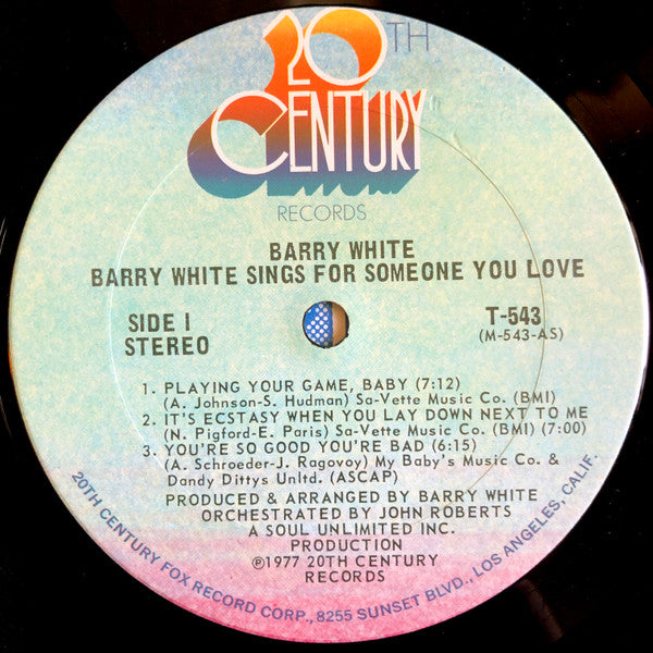Barry White : Barry White Sings For Someone You Love (LP, Album, RE, San)