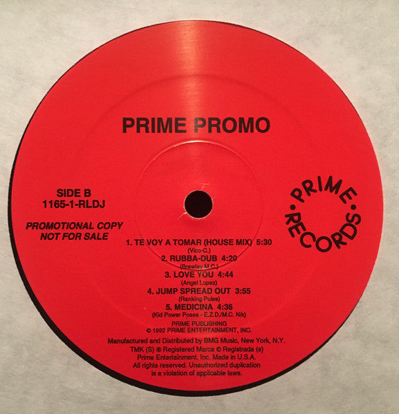 Various : Prime Records - Prime Promo (12", Comp, Promo)