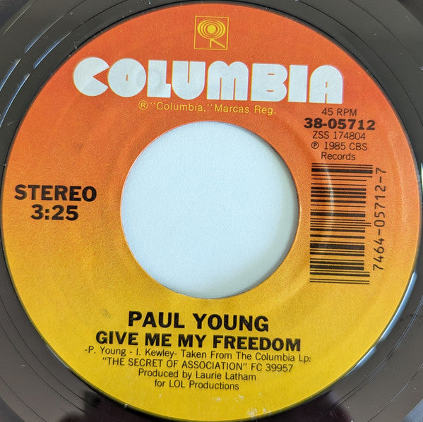 Paul Young : Everything Must Change (7", Single, Styrene, Pit)