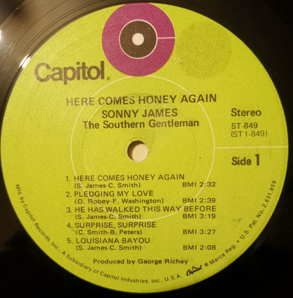 Sonny James : Here Comes Honey Again (LP)