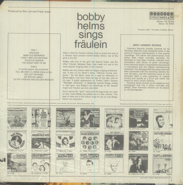 Bobby Helms : Sings Fräulein (LP, Album)