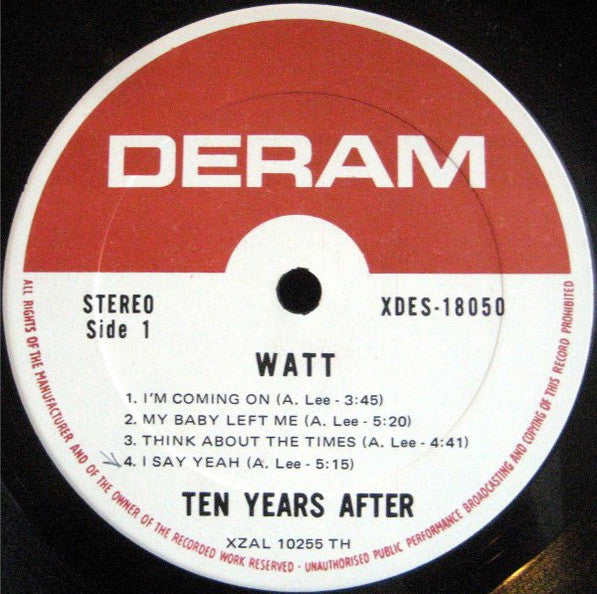 Ten Years After : Watt (LP, Album, TH )