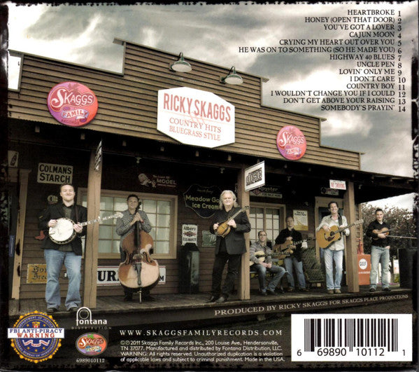 Ricky Skaggs : Country Hits Bluegrass Style (HDCD, Album)
