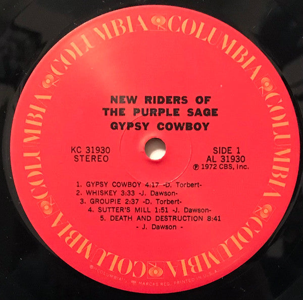 New Riders Of The Purple Sage : Gypsy Cowboy (LP, Album, Pin)